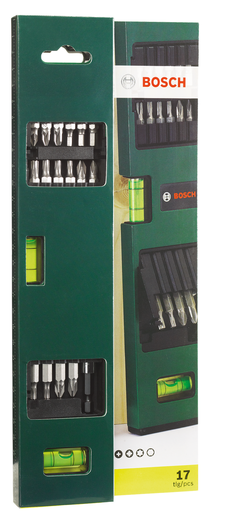 Nível de bolha Bosch com conjunto de brocas S/driver, 17 peças