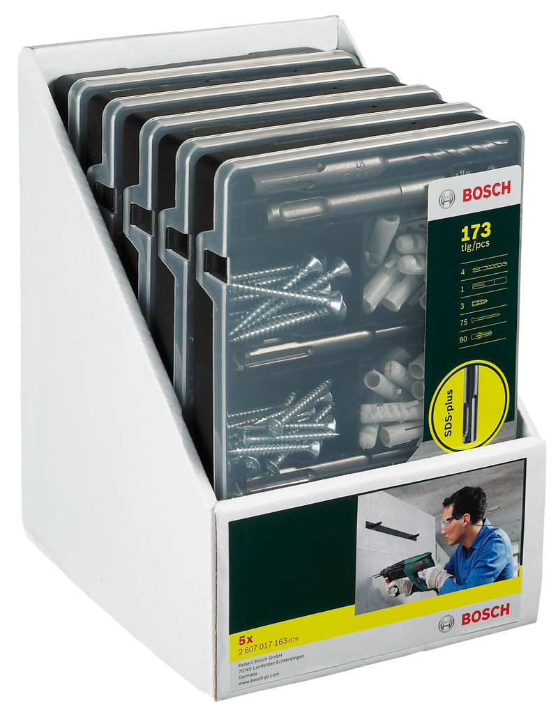 Bosch SDS plus fastening set, 173 pieces