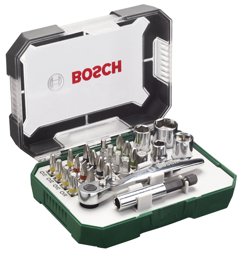 Bosch Screwdriver Bit Set 26pc mini ratchet se