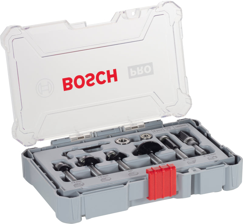 Conjunto de brocas de tupia Bosch PRO para aparar e afiar, Shan