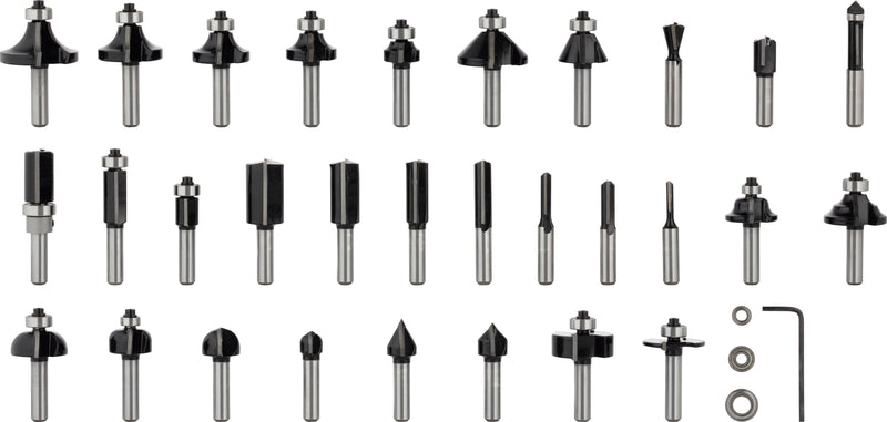 Bosch PRO Router Bit Mixed Set, Shank 8mm, 30