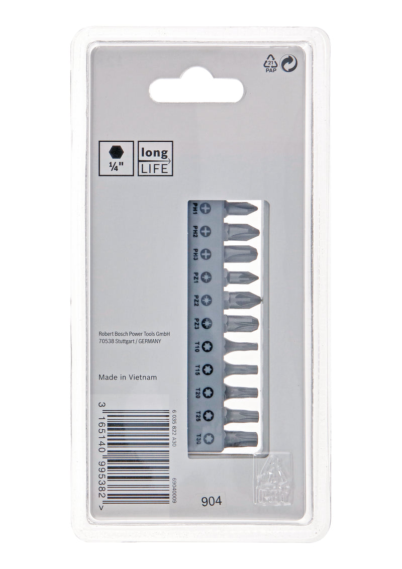 Bosch 11-Piece Compact Extra Hard Screwdriver Set with Bit Holder