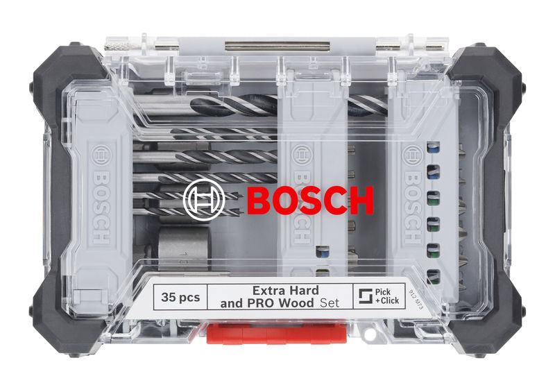 Bosch 35PC EXTRAHARD & WOOD SET W/ DISPLAY