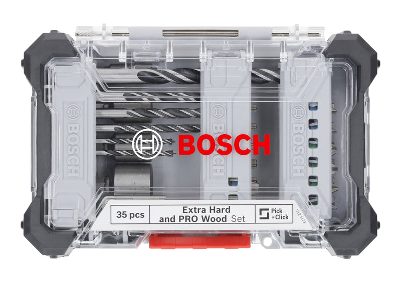 Bosch 35PC EXTRAHARD & WOOD SET W/ DISPLAY