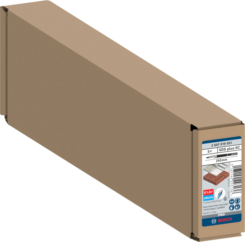 Conjunto de ponteiras Bosch SDS-PLUS 5 PCE