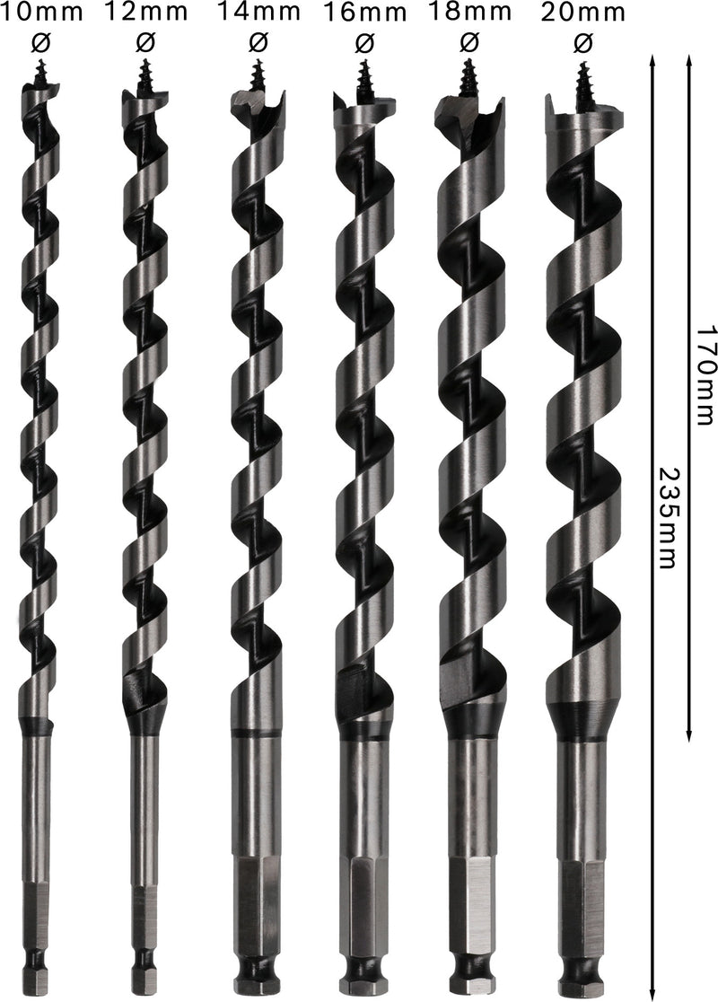 Juego de brocas helicoidales Bosch con 6 brocas de 235 mm