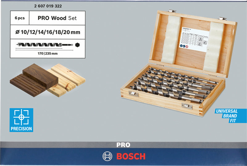 Juego de brocas helicoidales Bosch con 6 brocas de 235 mm