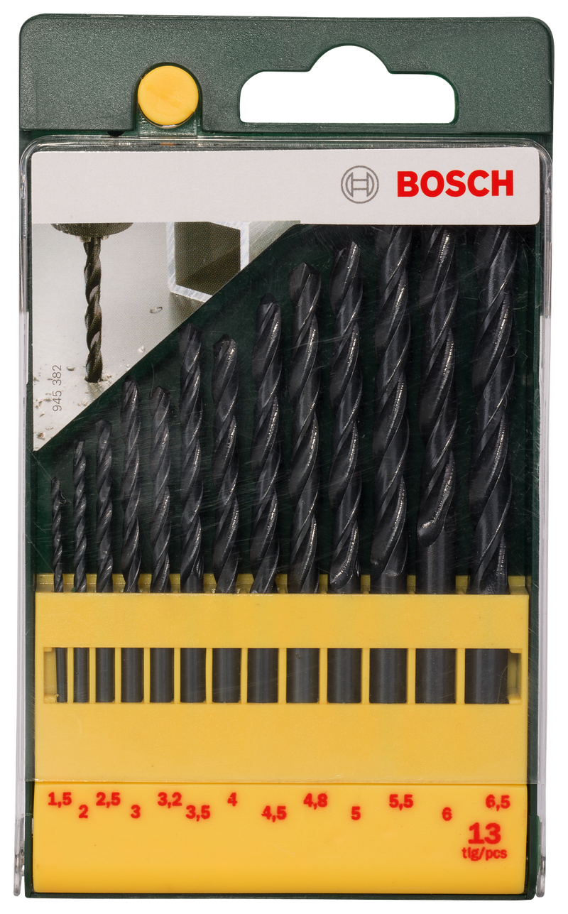 Conjunto de berbequins Bosch Promo HSS-R, 13 peças