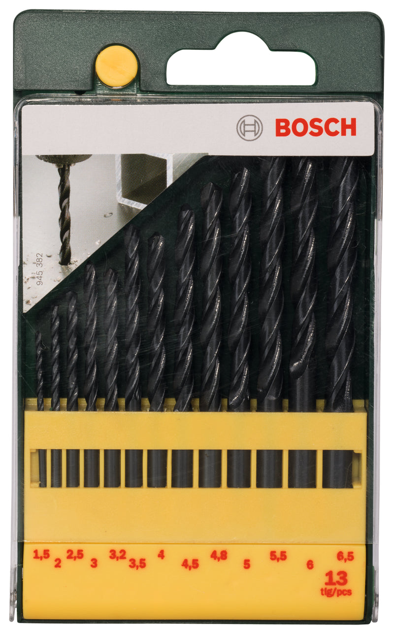 Conjunto de berbequins Bosch Promo HSS-R, 13 peças