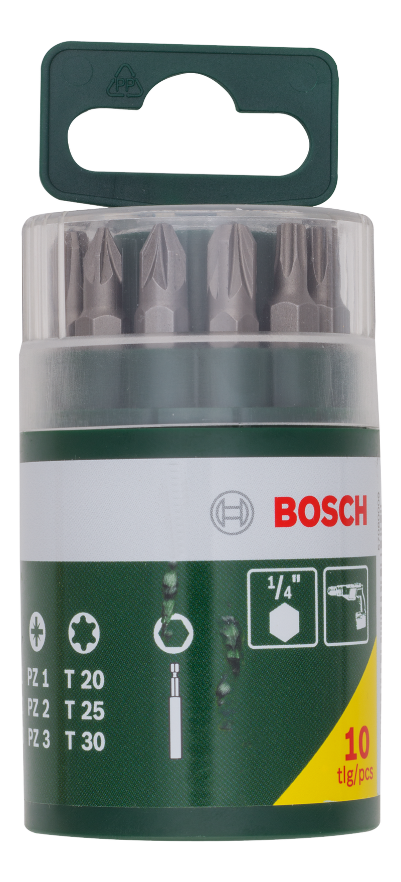 Bosch 10pc Promoline S/driver bit round set
