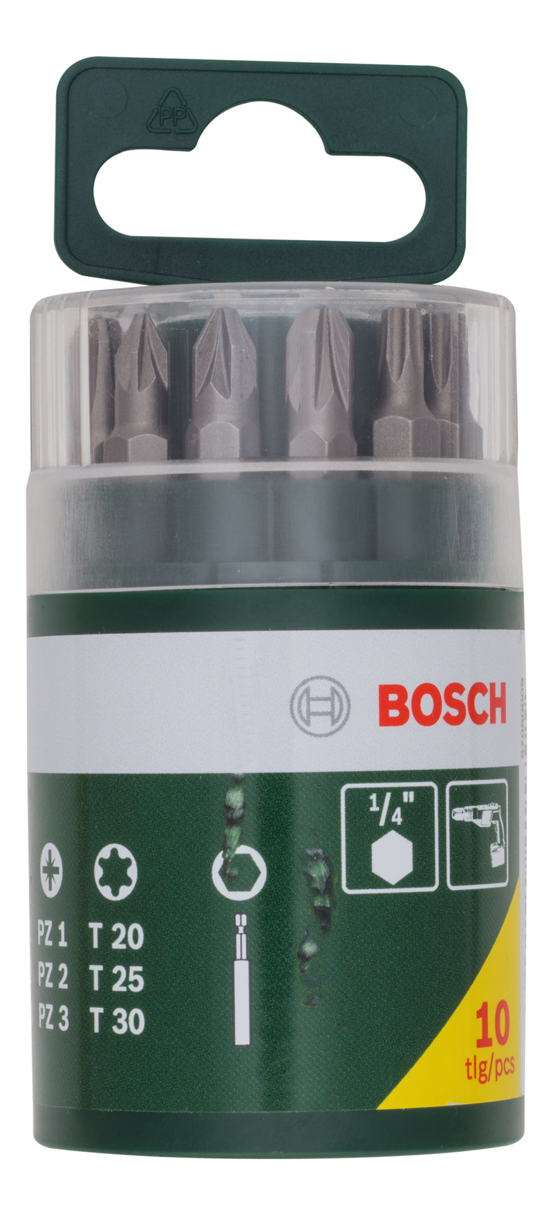 Bosch 10pc Promoline S/driver bit round set
