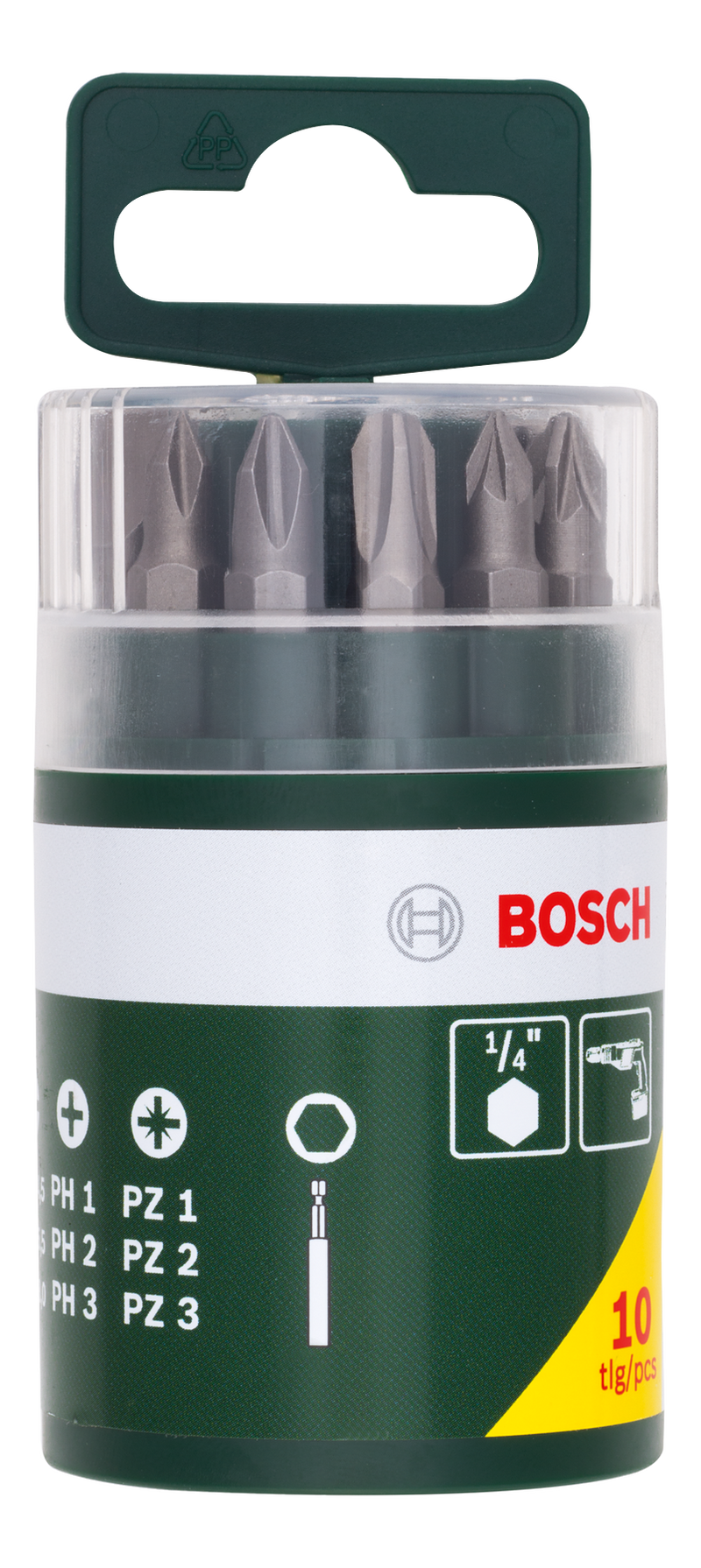 Bosch 10pc Promoline S/driver bit round set