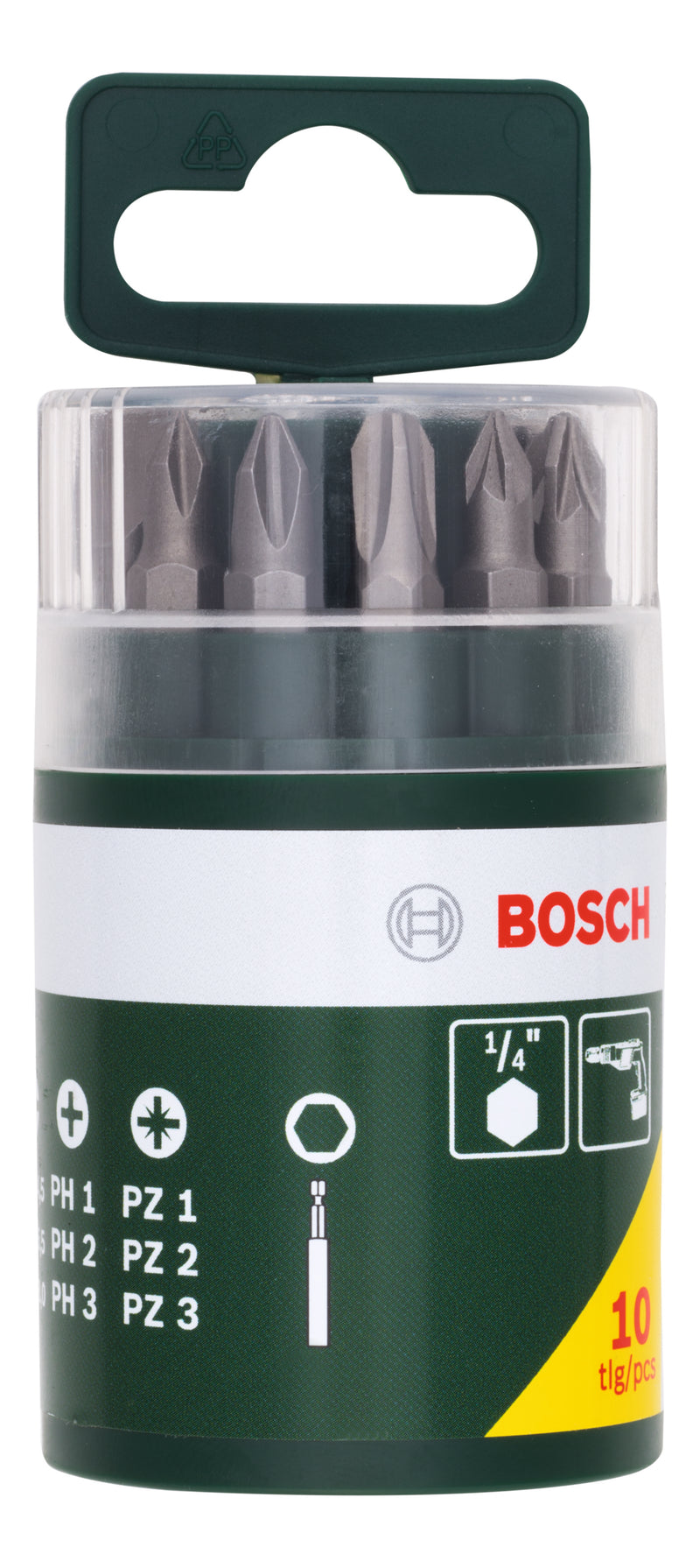Bosch 10pc Promoline S/driver bit round set
