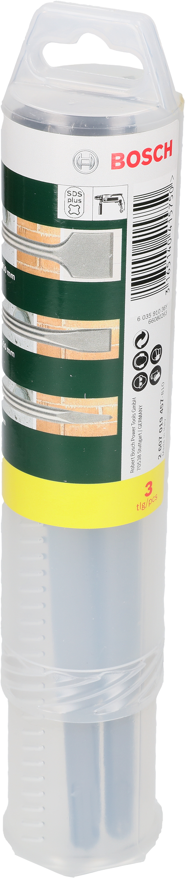 Conjunto de ferramentas Bosch SDS Chisel 3er Promo