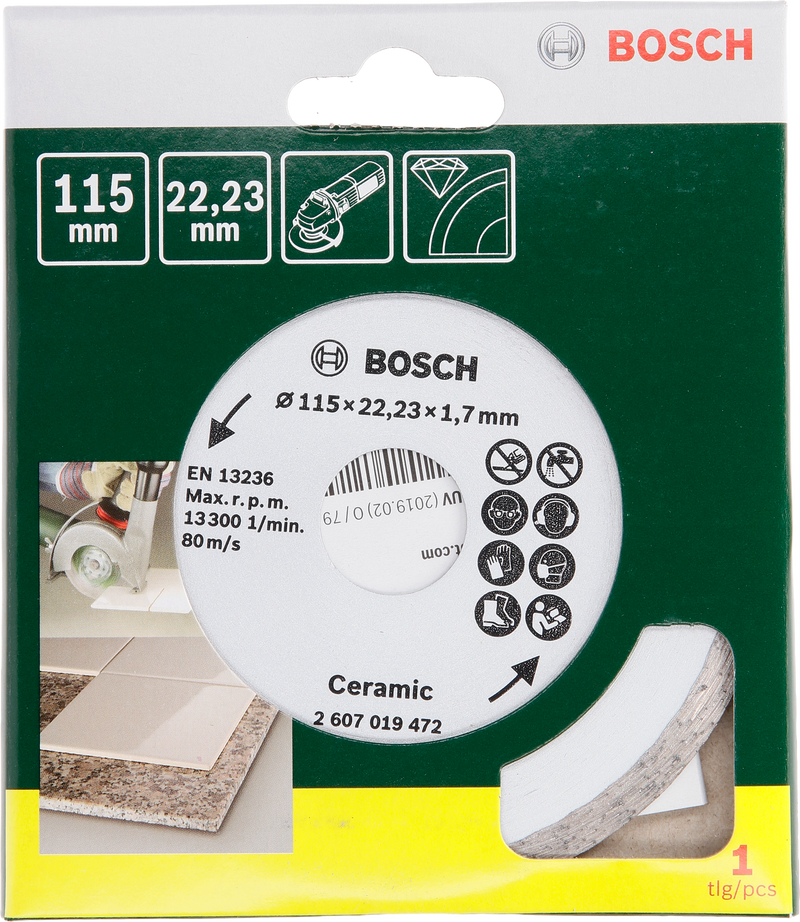 Disco de corte de azulejos diamantado Bosch 115 mm