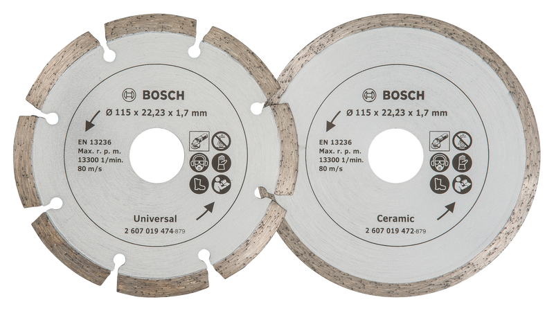 Hoja de diamante Bosch Twinpack de 115 mm para Ceram/Bldg