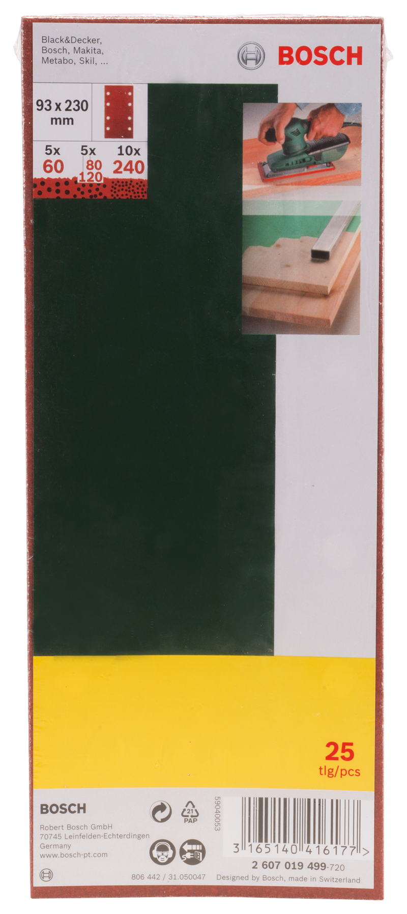 Bosch 25Pc 93X230Mm Promoline, Mixed