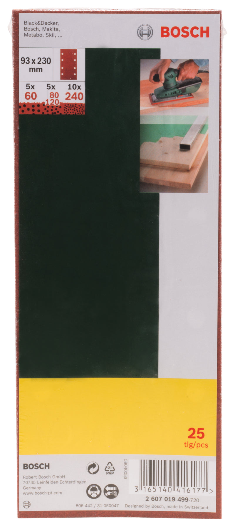 Bosch 25Pc 93X230Mm Promoline, Mixed