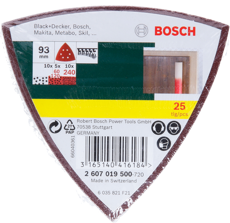 Bosch 25-Piece Deltasanders Promoline, Mixed