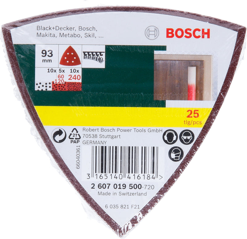 Bosch 25-Piece Deltasanders Promoline, Mixed