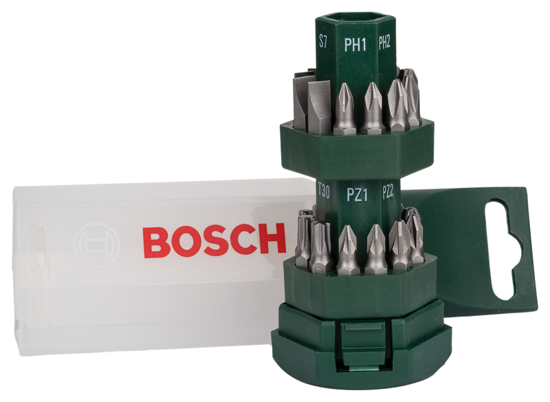 Bosch Screwdriver Bit Set 25pc LIPSTICK set