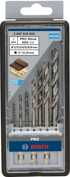 Bosch RL Brad Point 7pcs HexShank