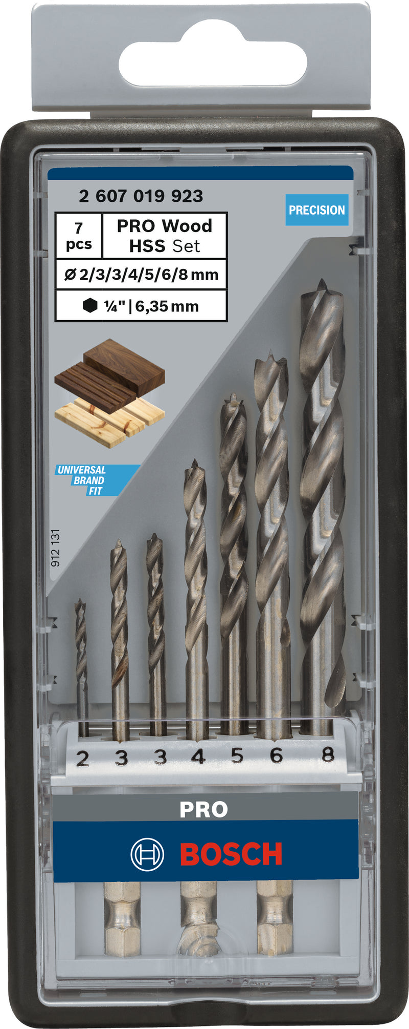 Bosch RL Brad Point 7pcs HexShank