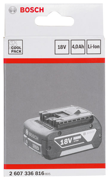 Conjunto de bateria de iões de lítio deslizante Bosch 18 V 4,0 Ah