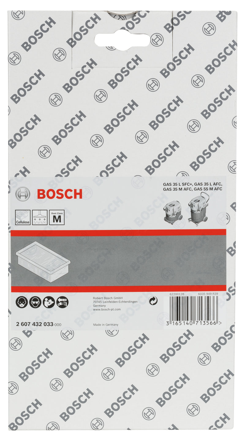 Filtro plano plissado de celulose Bosch