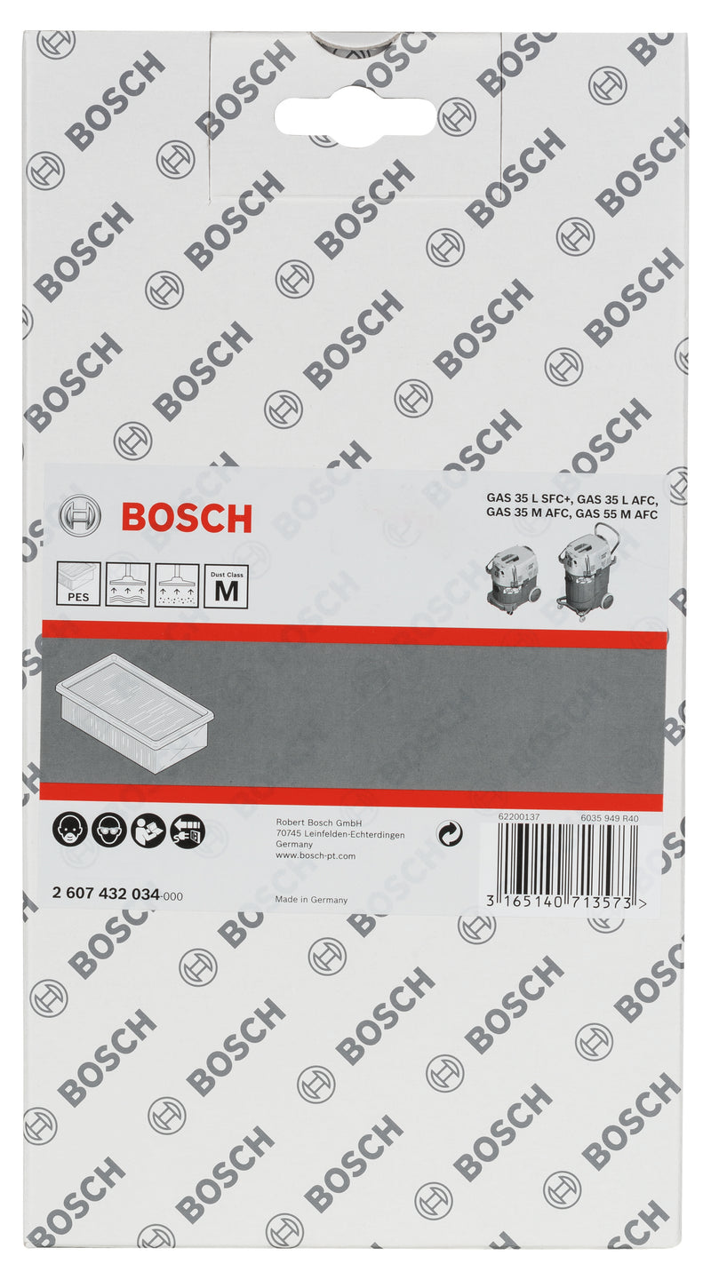 Bosch PES flat pleated filter