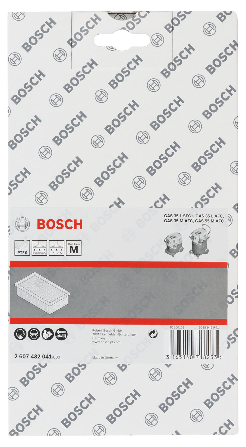 Bosch PTFE flat pleated filter
