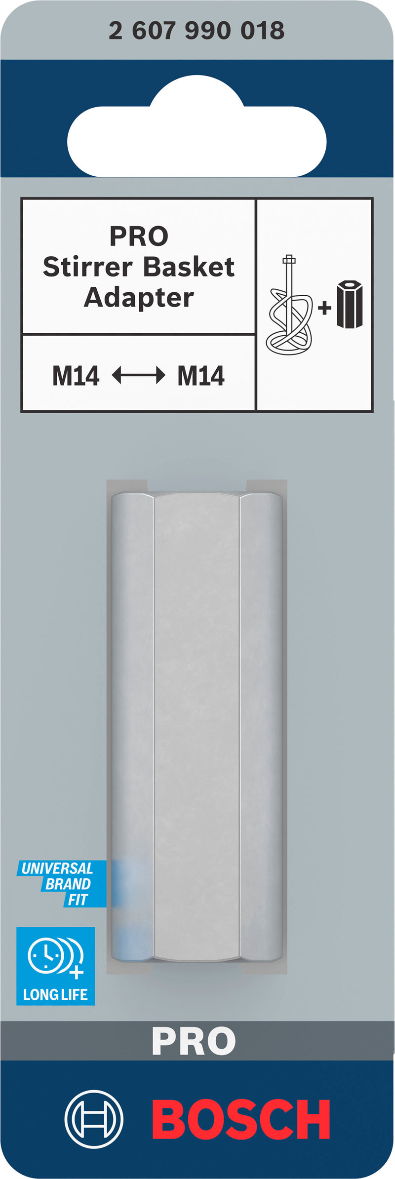 Adaptador de cesto agitador Bosch PRO, M14 para M14 com rosca interior