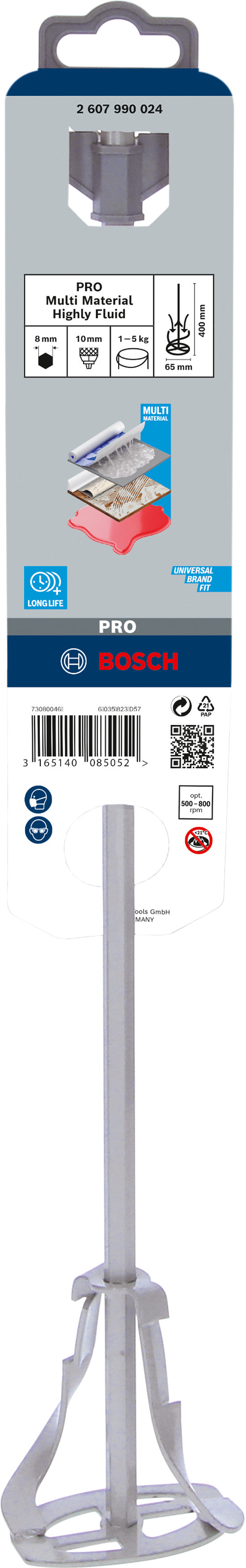 Cesta agitadora multimaterial de alta fluidez Bosch PRO, 65 mm