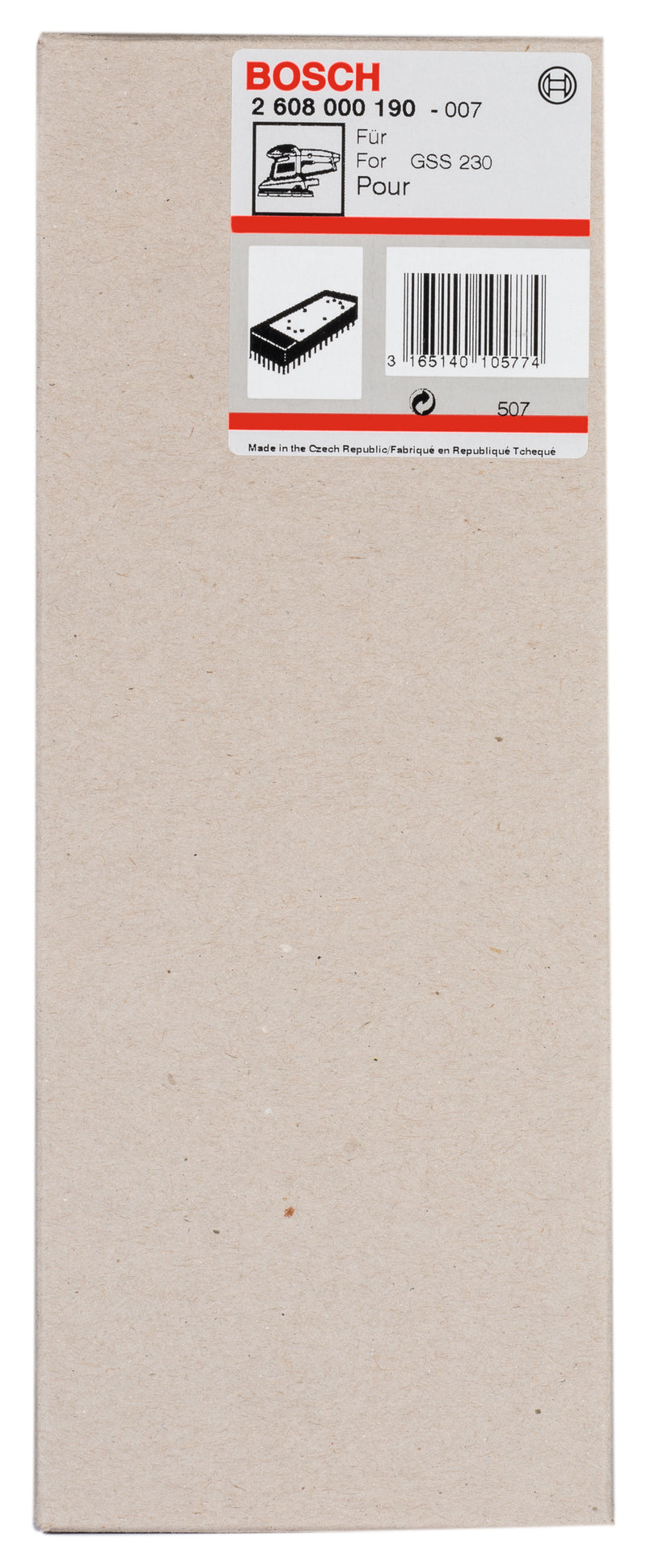 Placa de cierre Bosch 93x185mm,1x