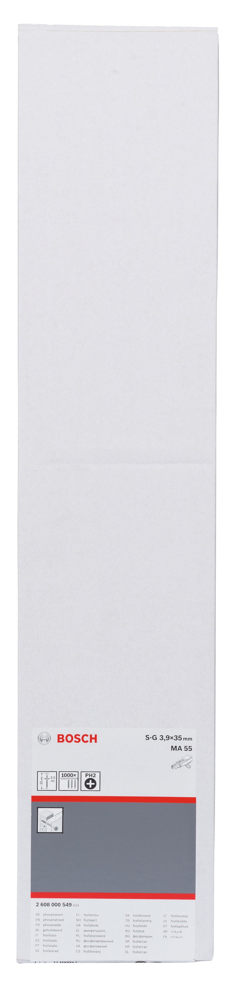 Parafuso de montagem rápida Bosch, rosca grossa, 3,9 x 35