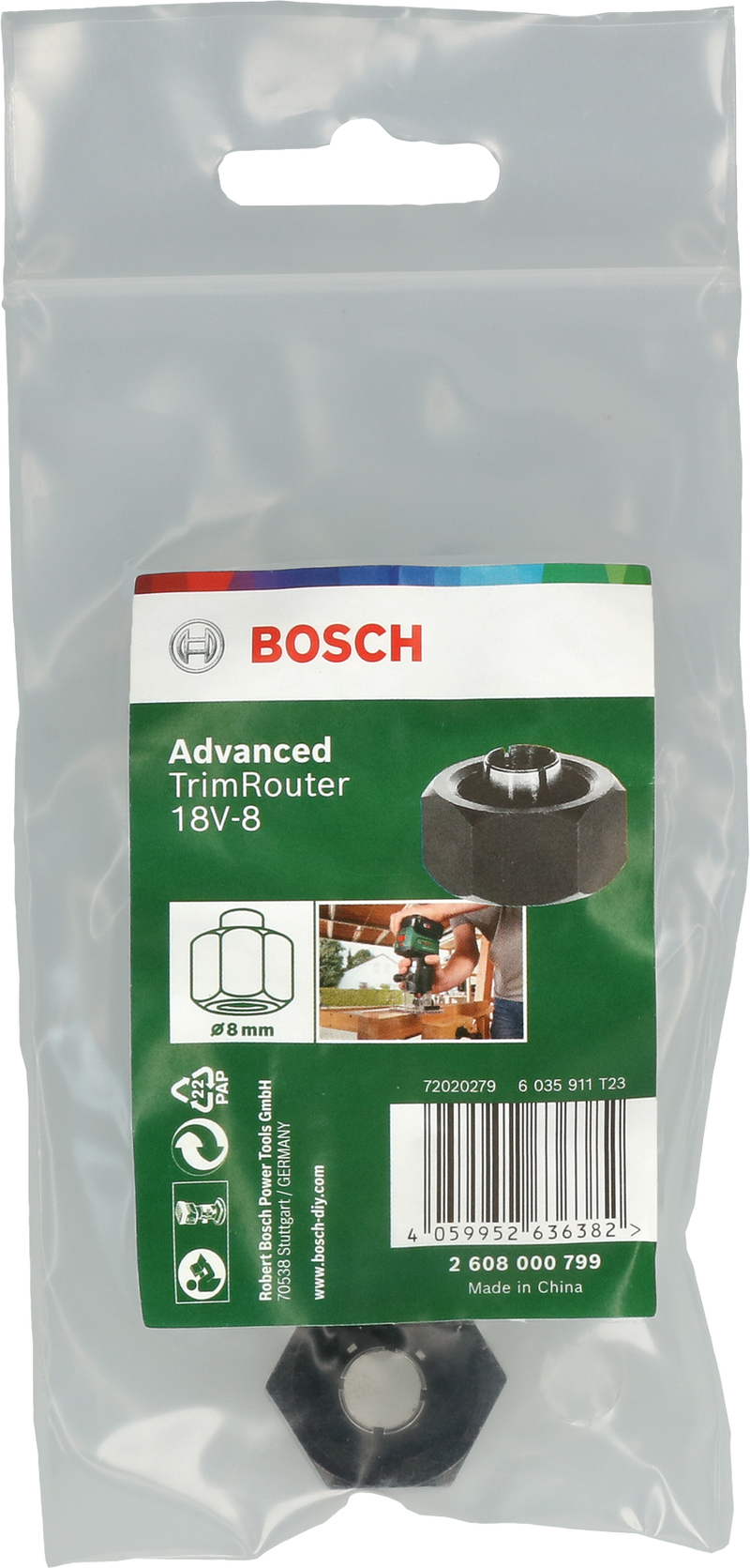 Bosch Collet 8mm + locking nut