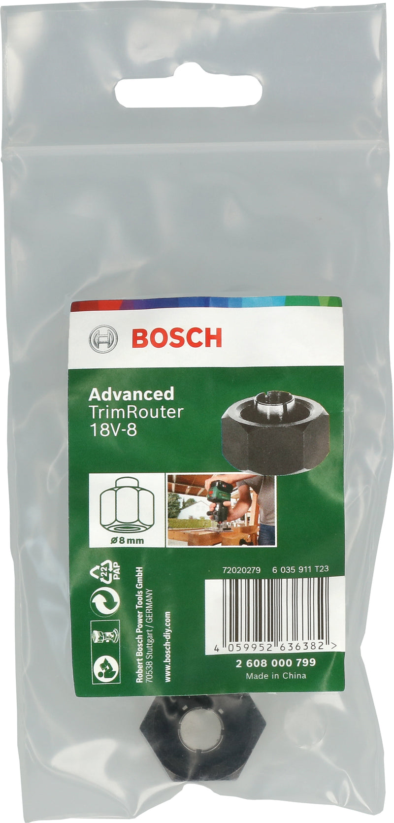 Bosch Collet 8mm + locking nut