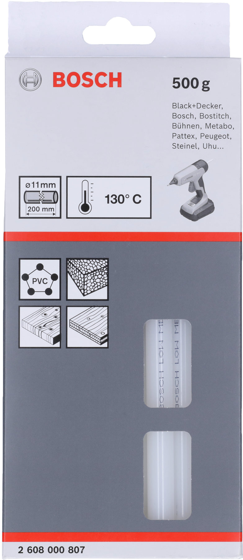 Bastões de cola Bosch de baixo ponto de fusão