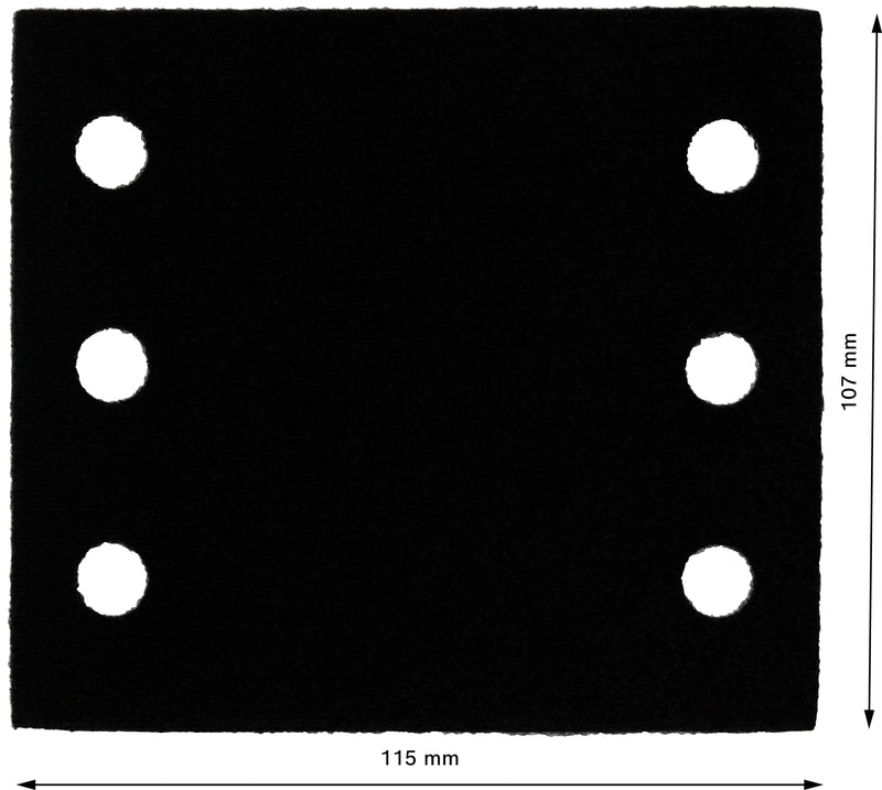 Protetor de placa de apoio Bosch, 115x107 mm, 2x