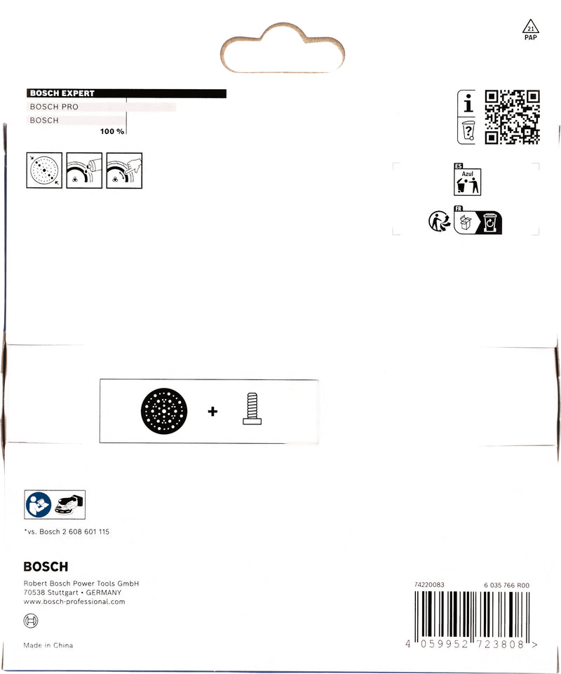 Accesorio de lijado Bosch (plataforma de lijado multiagujero EXPERT, blanda, 150 mm, GEX 18V-150-3)