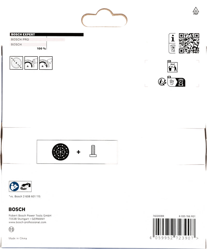 Acessório de função Lixar Bosch Accessories (Prato de lixa EXPERT Multihole, Duro, 150 mm, GEX 18V-150-3)
