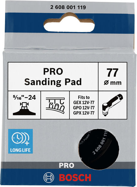 Bosch Accessories Sanding Function Accessory (PRO Sanding Pad, 77 mm, Hook and Loop)