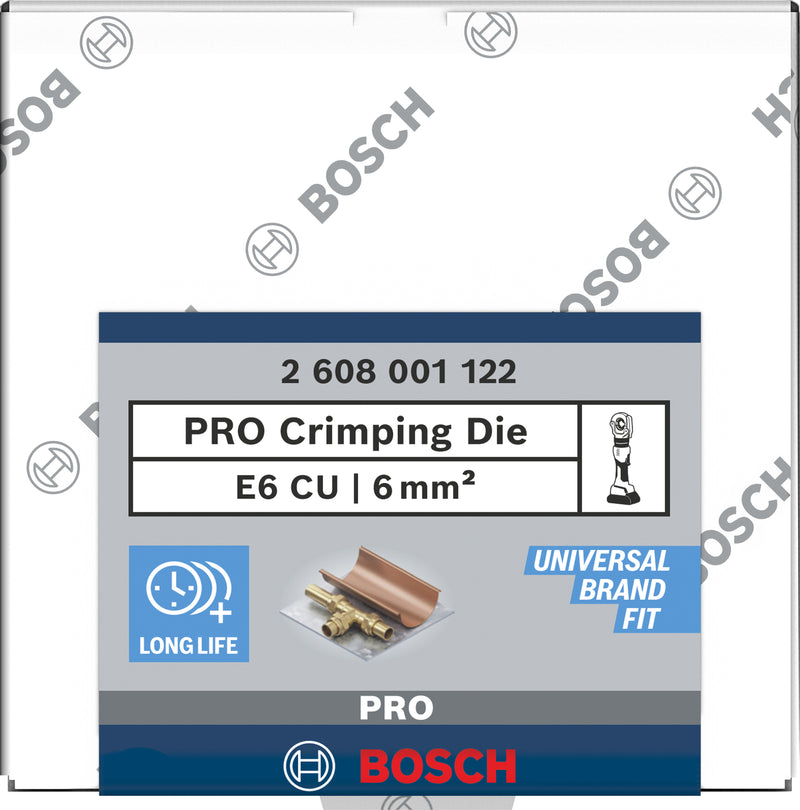 Bosch PRO Crimping Die, E6 CU, 6 mm², Copper