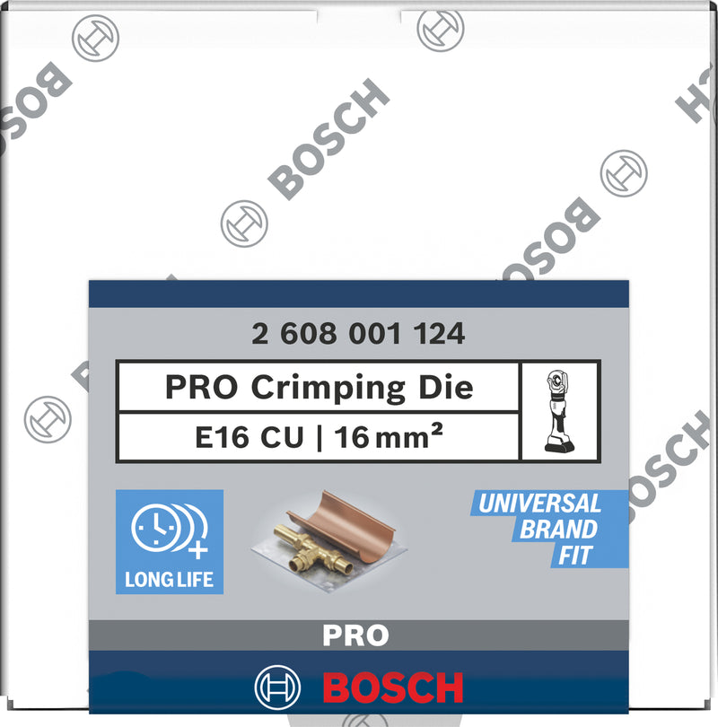 Bosch PRO Crimping Die, E16 CU, 16 mm², Copper