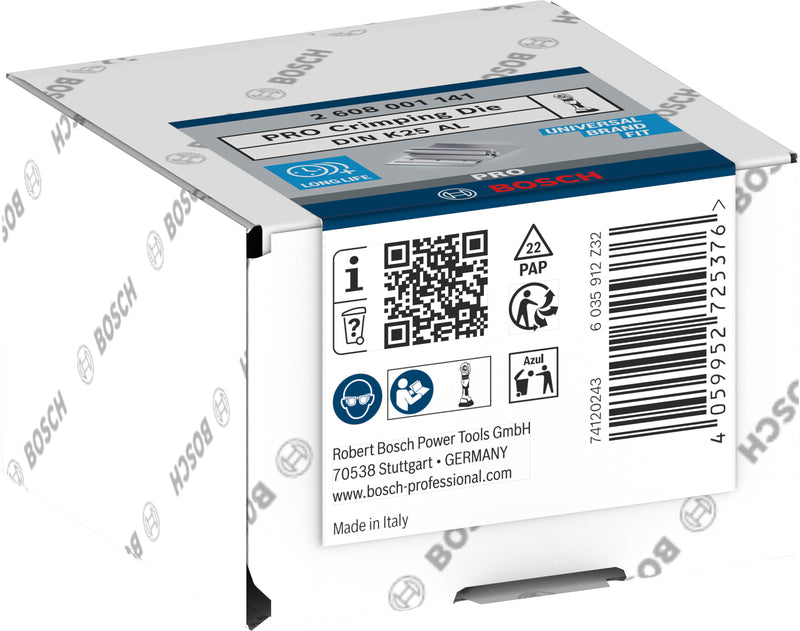 Matriz de cravação Bosch PRO, DIN K25 AL, 150 mm², A