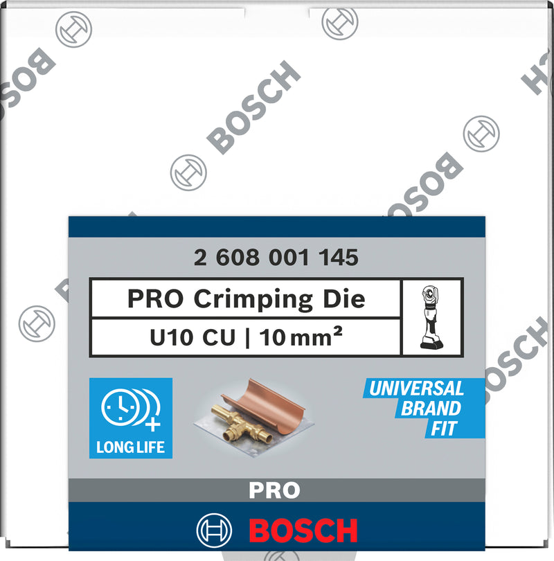 Matriz de cravação Bosch PRO, U10 CU, 10 mm², cobre