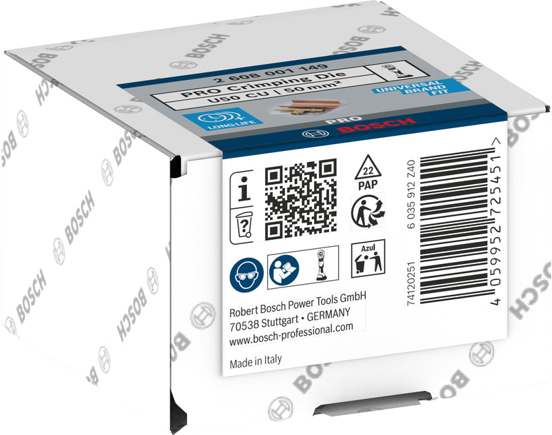 Matriz de cravação Bosch PRO, U50 CU, 50 mm², cobre