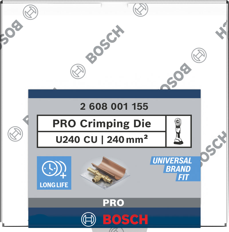 Matriz de cravação Bosch PRO, U240 CU, 240 mm², cobre