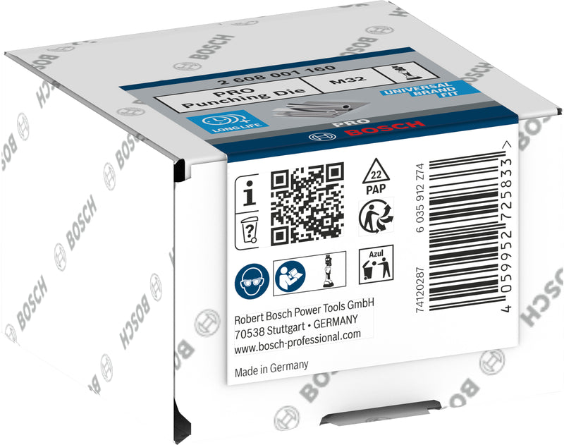 Matriz de puncionamento Bosch PRO, M32, aço inoxidável