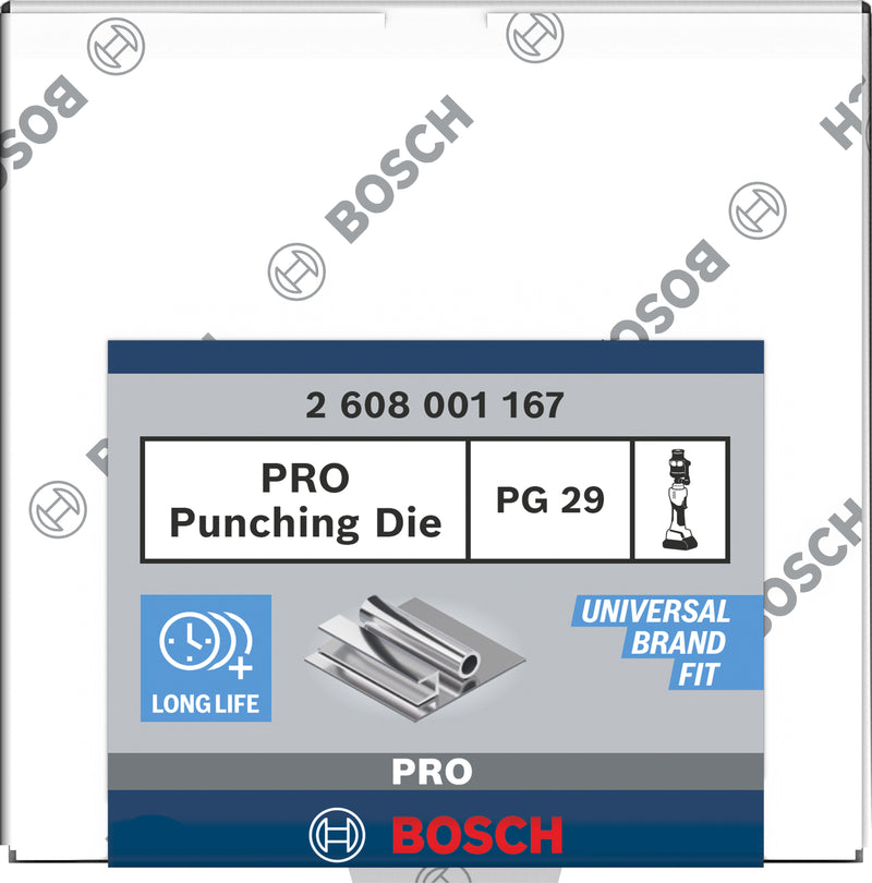 Matriz de puncionamento Bosch PRO, PG29, aço inoxidável